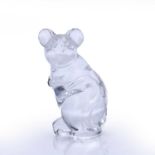 Daum of France glass mouse, signed to the reverse, 8.5cm highOverall minimal wear, with some