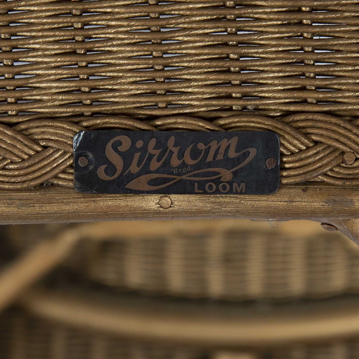 Sirrom Loom by Morris Wilkinson Furniture Ltd, Ireland wicker armchair, with plaque to the - Image 6 of 7