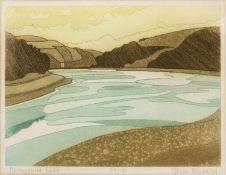 John Brunsdon (1933-2014) 'Derbyshire Lake', etching and aquatint, numbered 59/150, signed in pencil