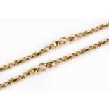 A 9ct gold fancy-link chain, with Sheffield import marks for 1991, length 46.5cmSurface wear, scuffs