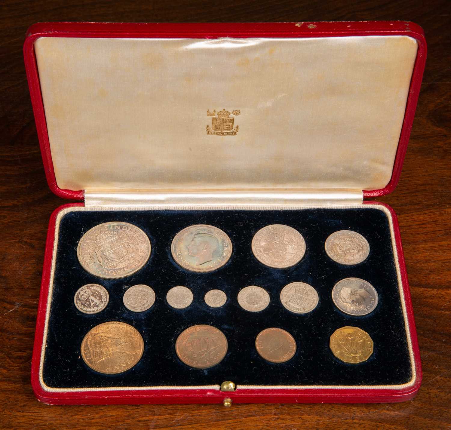 A 1937 George VI cased specimen coin setIn very good condition, with very slight oxidation, the case