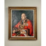 Bernard Hailstone (1910-1987), portrait of a mayor, signed to the lower right, framed, 74.5cm x