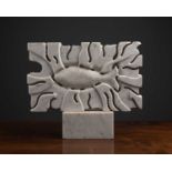 A 21st century school, fish, marble, 33.5cm wide x 28cm highMinor marks particularly to the