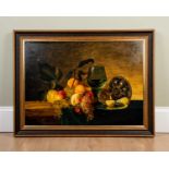 Russian School, still life, oil on canvas, signed to the reverse and date 1988, 54cn x 75cm, and a