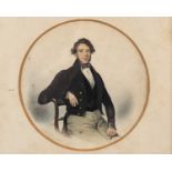 S Wetherall, portrait of a gentleman, signed and dated 1849 to the lower left, watercolour, framed