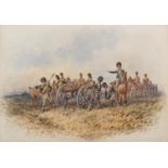 O Norie (1832-1901), Royal Horse Artillery, signed to the lower right, watercolour, framed and