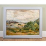 Raymond Coxon (20th Century School), Looking into the Valley, oil on canvas, signed lower left,