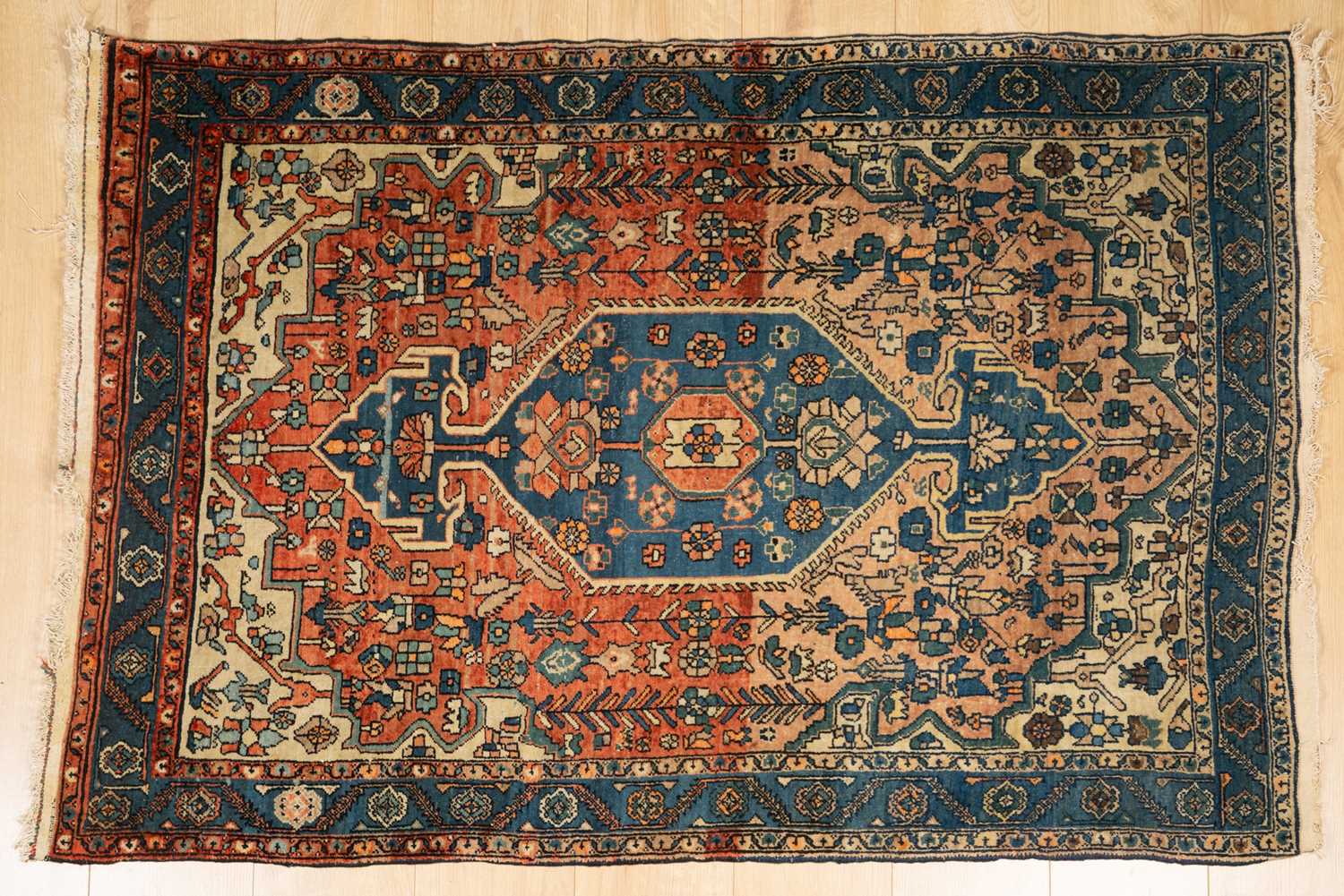 Three middle eastern rugs to include a red ground runner and a 20th century turkish rug. the largest - Image 7 of 8