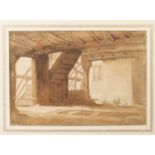 Henry Martin Pope (19th century English school) 'Shard End', interior, watercolour, signed lower