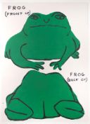 David Shrigley (b.1968) Frog (Front of), Frog (back of), 2021 off-set lithograph 80 x 60cm,