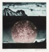 Bartolomeu Dos Santos (1931-2008) Red Moon, 1998 signed, titled, and numbered in pencil (in the
