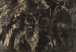 Miles Richmond (1922-2008) Grazalema, 1959 signed and dated (lower right) charcoal 69 x 97cm.