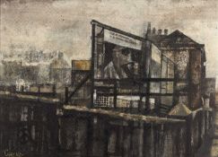 Gary Sargeant (b.1939) Industrial Scene, 1962 signed and dated (lower left) oil on board 39 x 54cm.