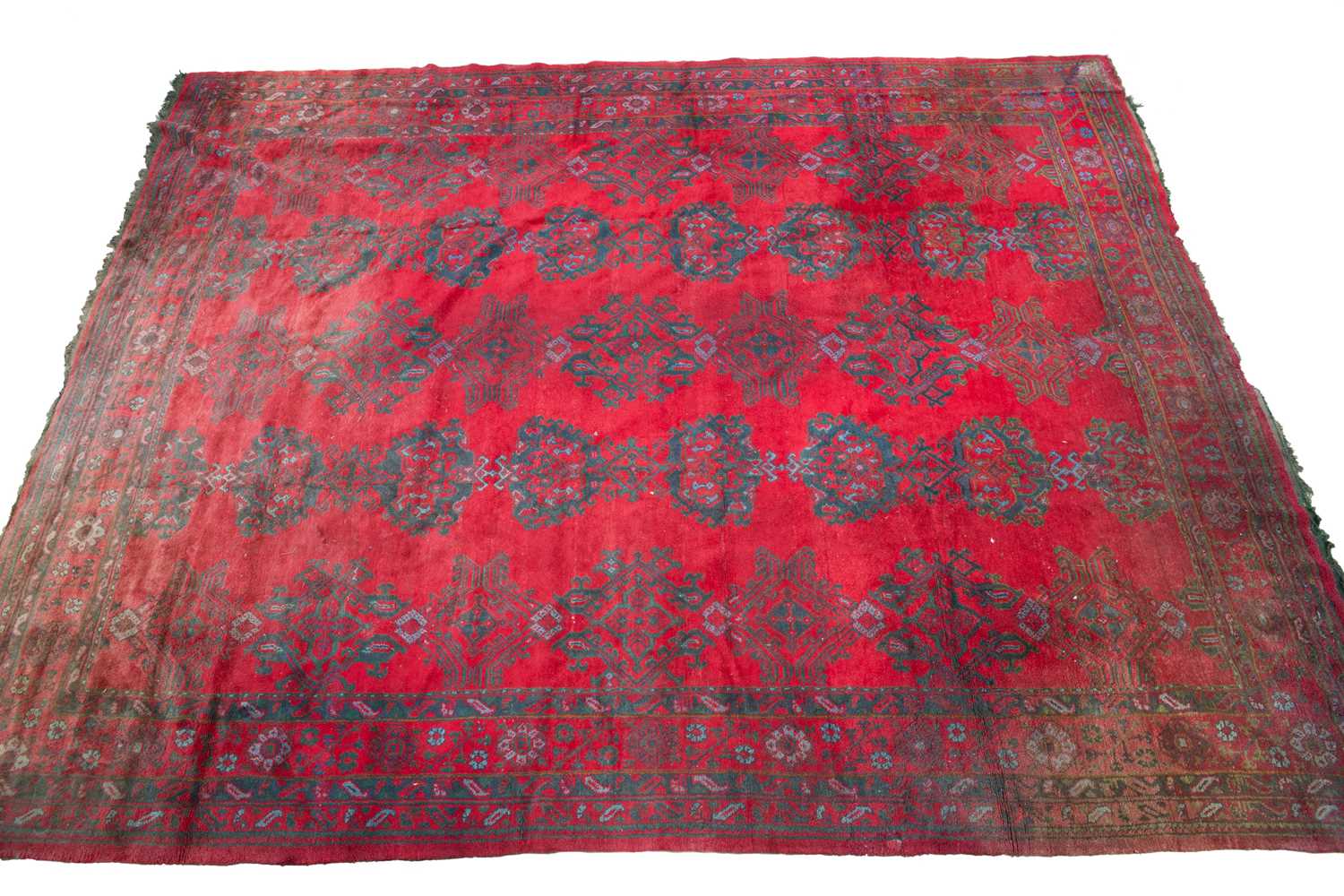 A large red ground Turkey Oushak carpet, 487cm x 383cm