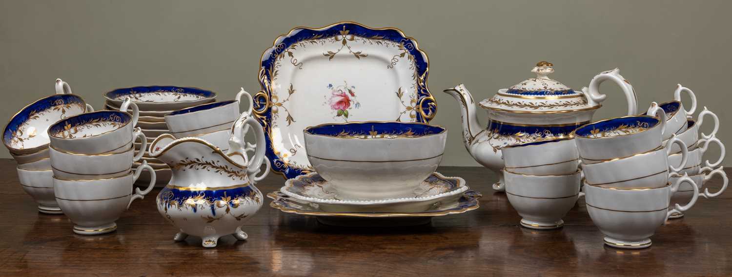 A 19th century part tea set with rose decorations, unmarked and with a teapot, teacups, coffee cups, - Image 17 of 17