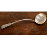 A Victorian silver fiddle pattern soup ladle, 32.5cm long, approximately 240 grams in weightMinor