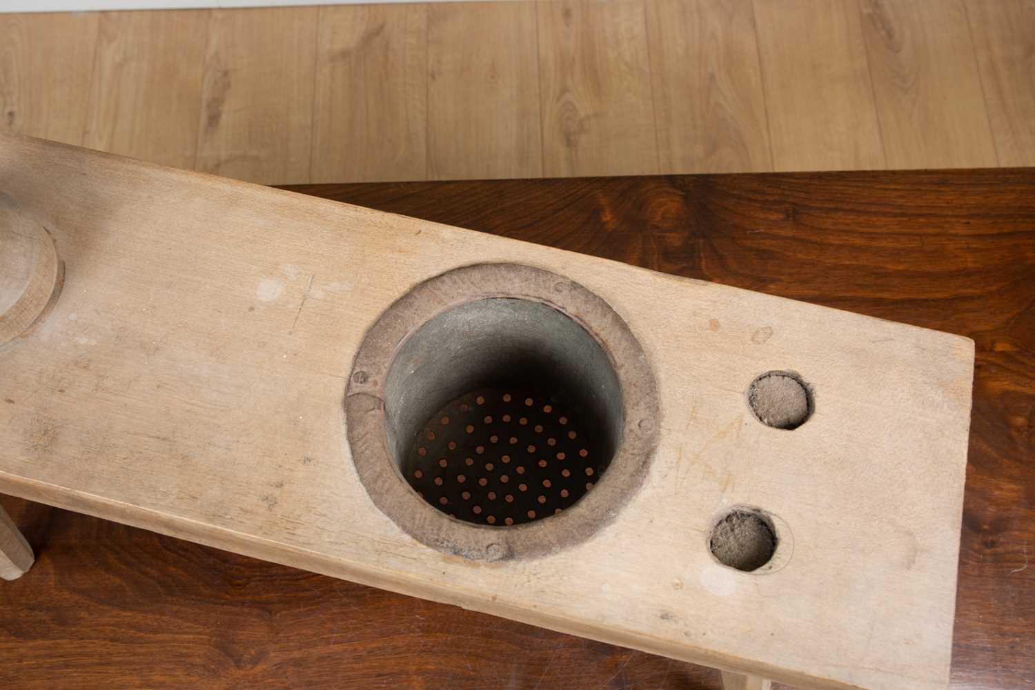 Two rustic kitchen tools consisting of a sycamore squeezer or masher with single handle and on - Image 4 of 5