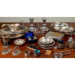 A quantity of silver plate, entree dishes, cutlery etc