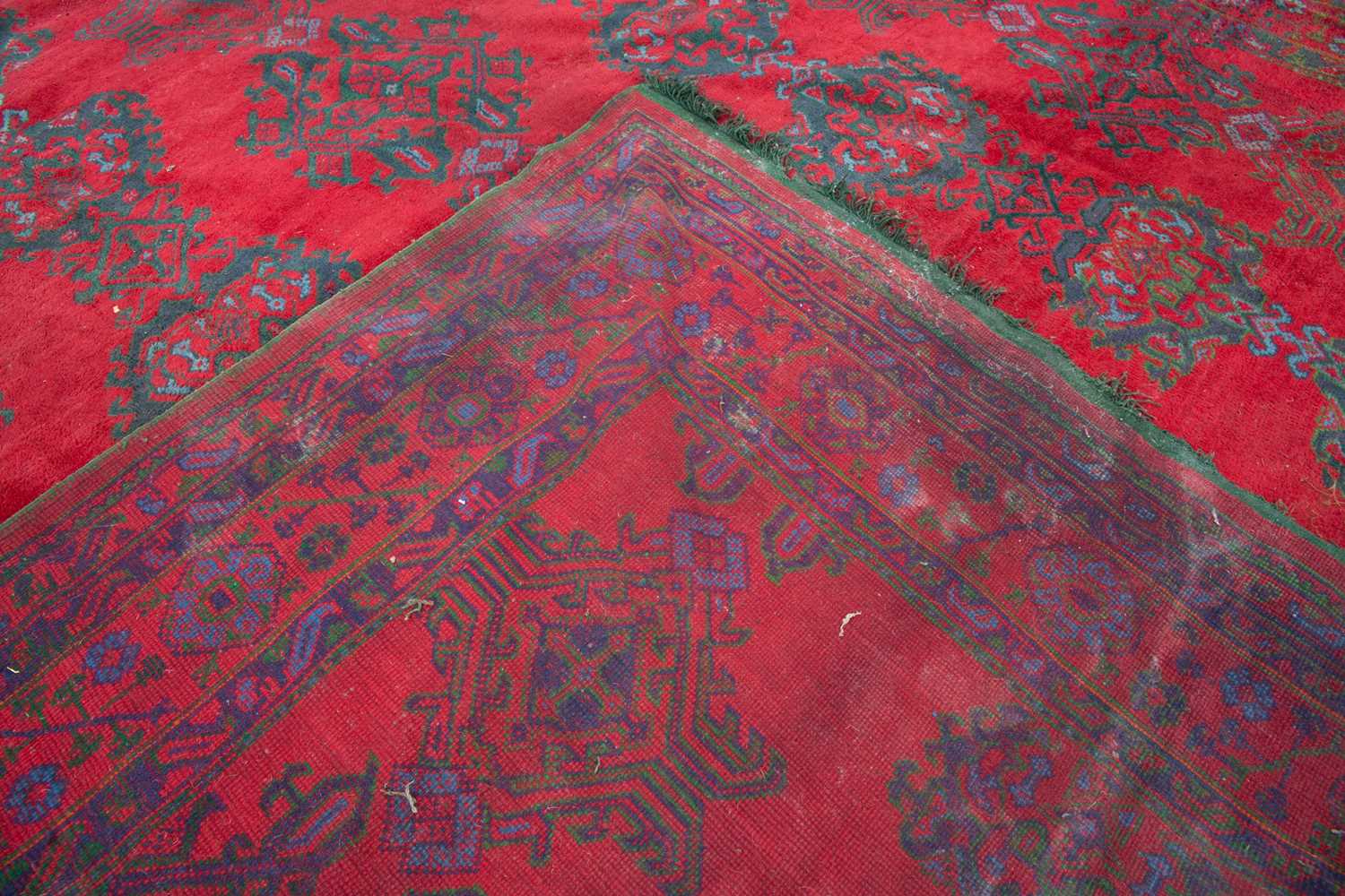 A large red ground Turkey Oushak carpet, 487cm x 383cm - Image 4 of 4