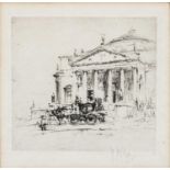 William Walcot (1874-1943) The Pantheon, Rome, etching, pencil signed in the margin, 8 x 8cm; and