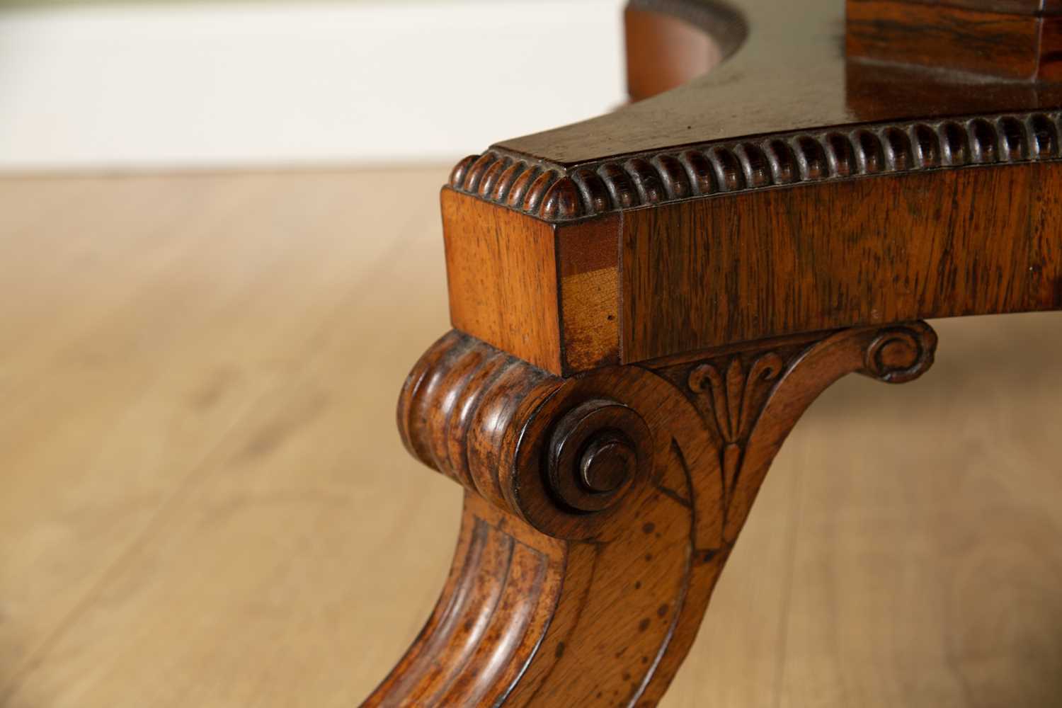 A Victorian rosewood circular tilt-top breakfast table with octagonal central column support and - Image 2 of 4