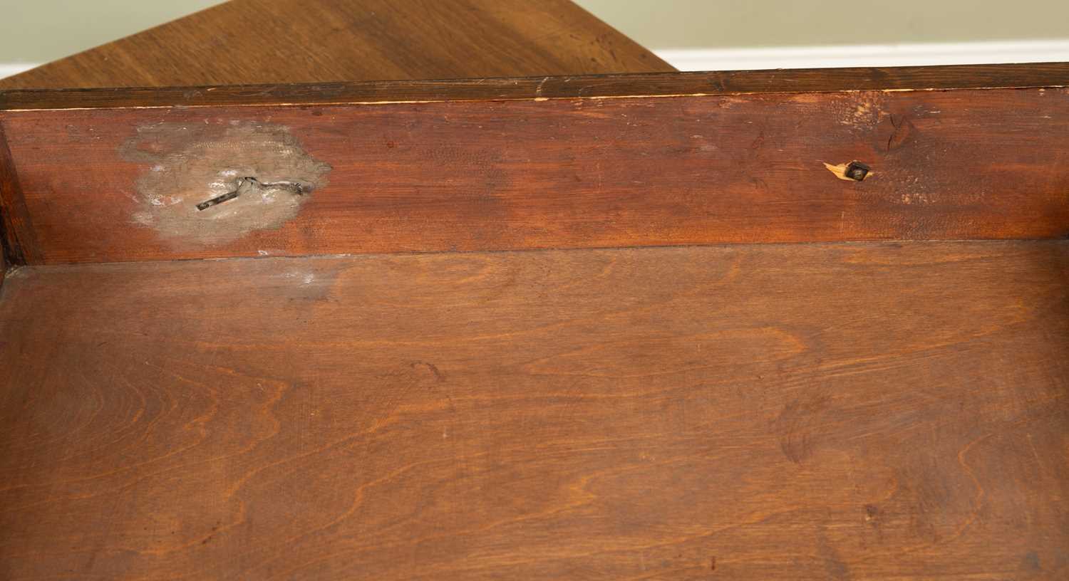 A small mahogany chest of four drawers on splayed bracket feet, 68.5cm wide x 42cm deep x 70cm highA - Image 2 of 4