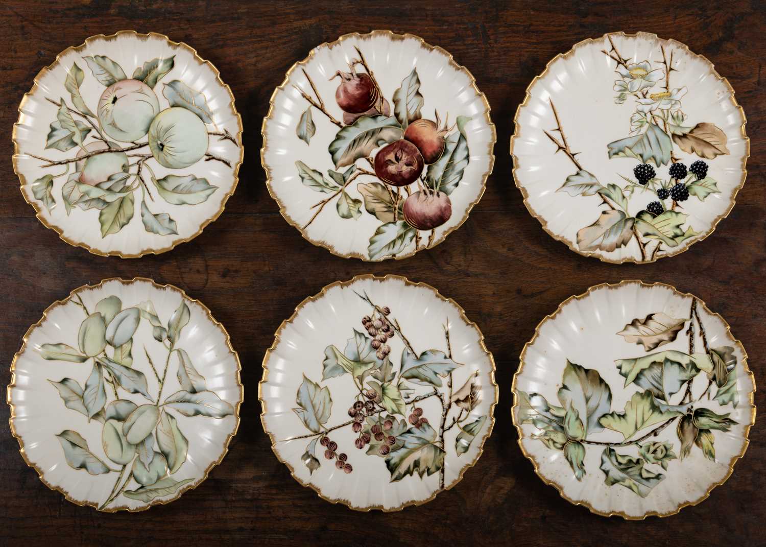 A 19th century part tea set with rose decorations, unmarked and with a teapot, teacups, coffee cups, - Image 9 of 17