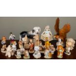 A collection of various ceramic and porcelain collectable figurines by Beswick and others to