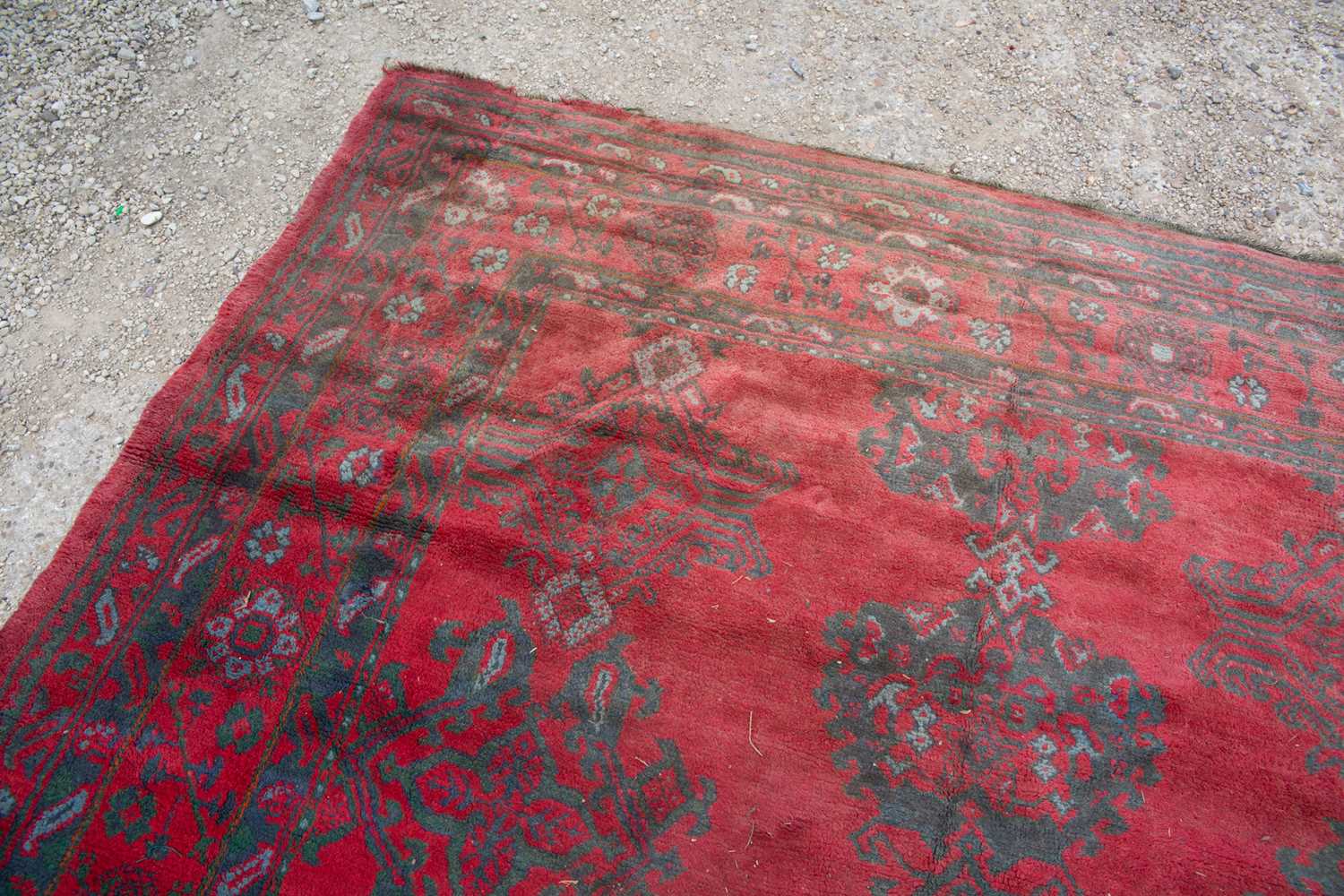 A large red ground Turkey Oushak carpet, 487cm x 383cm - Image 2 of 4