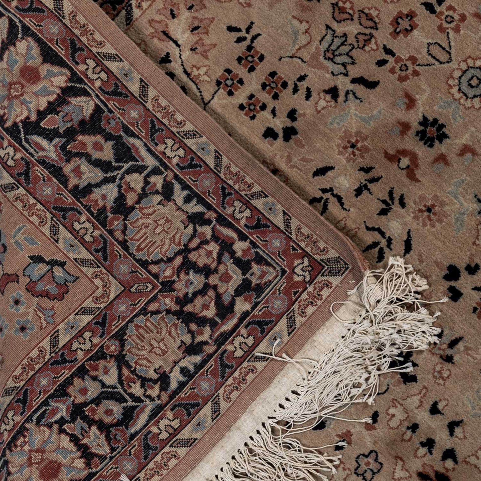 A small Turkey red ground rug together with a group of four further modern Oriental rugs (5)The - Image 9 of 11