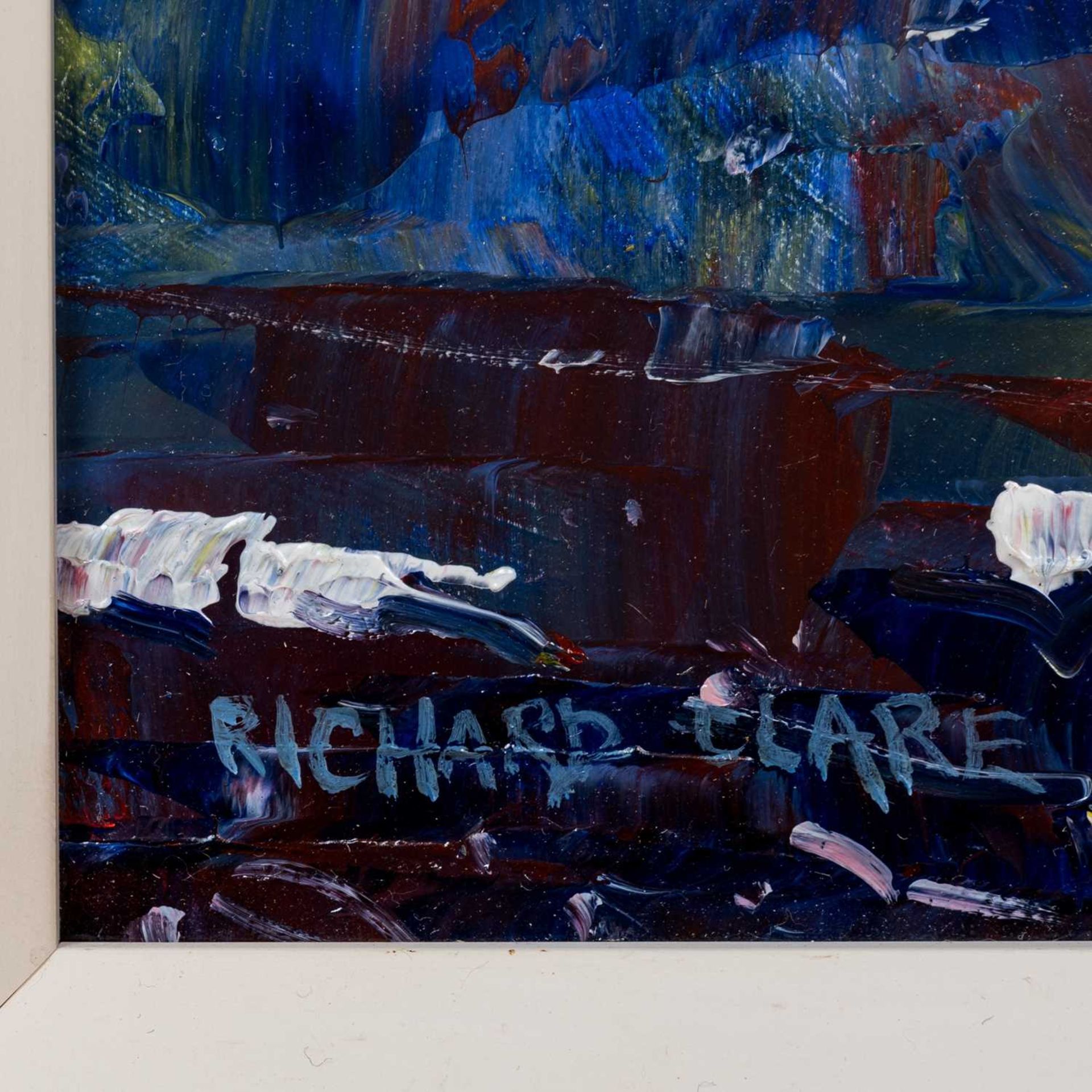 Richard Clare (b. 1964) 'Foreboding of Wastwater', acrylic on board, signed lower left, 29cm x 28. - Bild 3 aus 3
