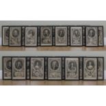 Jacobus Houbraken (1698-1780), Twenty-four copper plate engraved portraits of eminent 18th Century