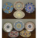 Nine Royal Doulton Series Ware plates, including patterns 'Cyprus', D5209, D5293, D1863, D5990,