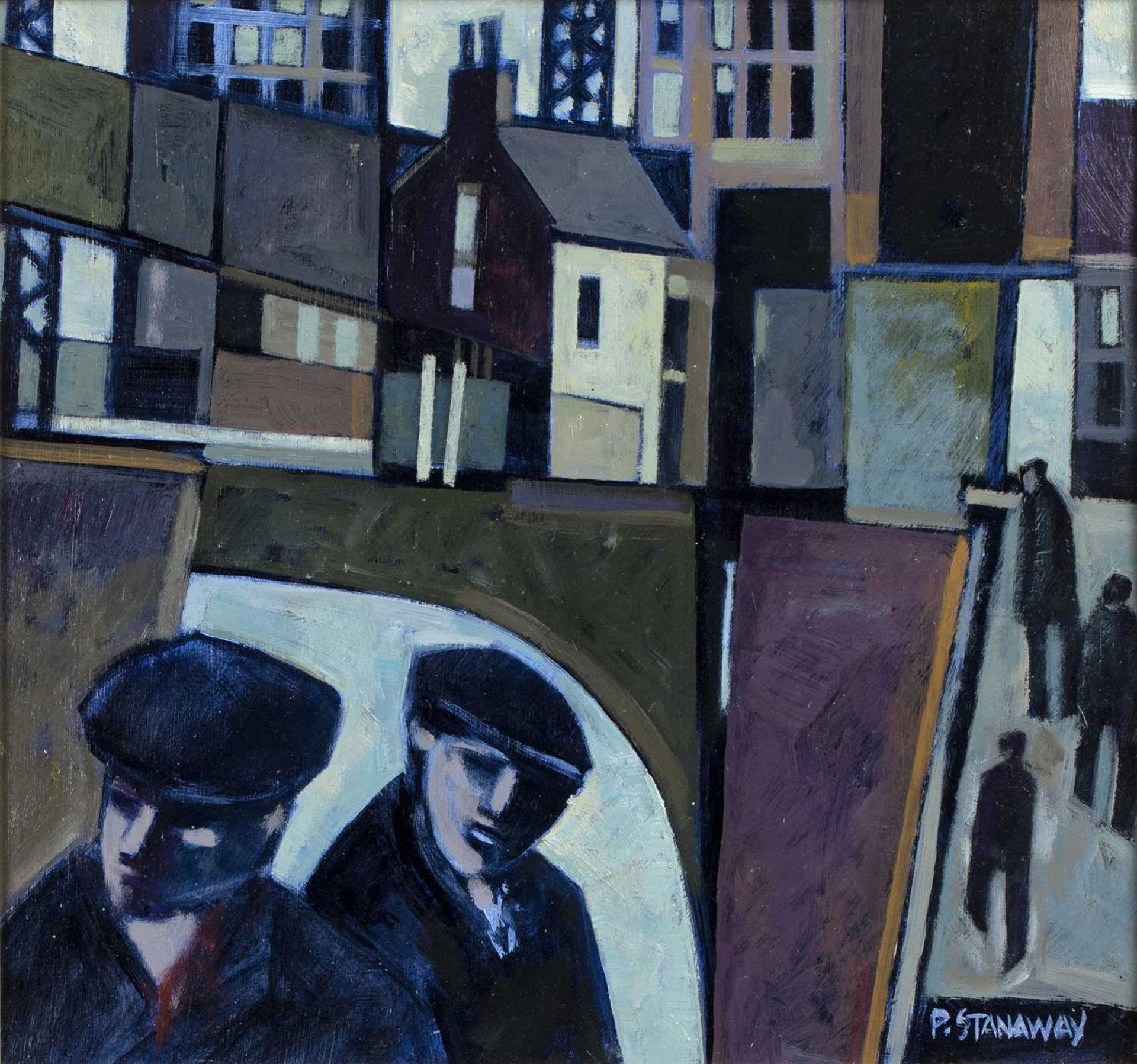 Peter Stanaway (b.1943) 'Canal Birmingham', oil on panel, signed lower right, 32cm x 34cmGeneral - Image 7 of 9