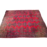 A large red ground Turkey Oushak carpet, 487cm x 383cm