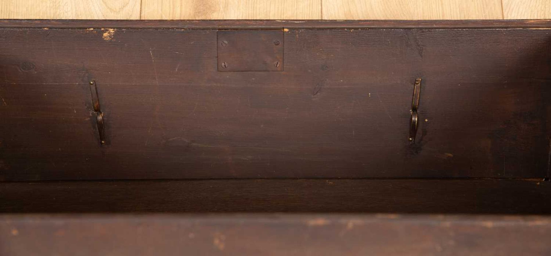 An 18th century-style walnut small sized chest on chest, the upper section with fluted canted corner - Image 4 of 6