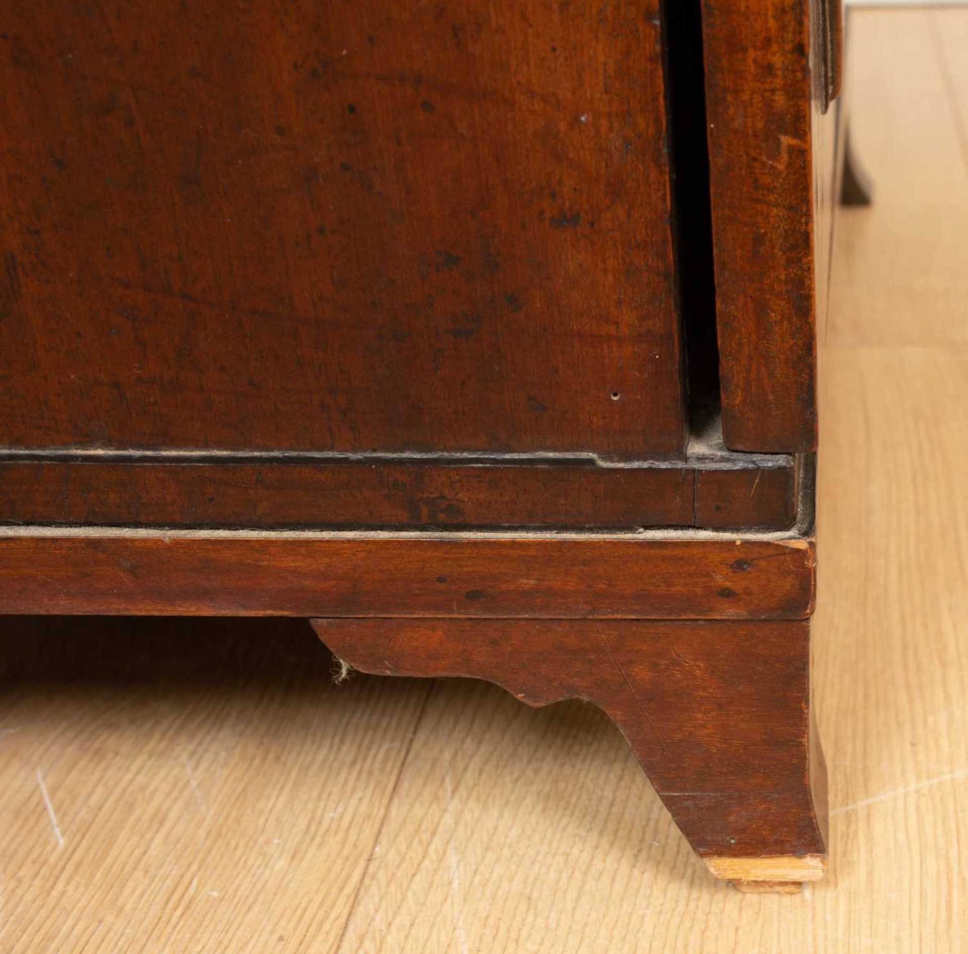 An early 19th century mahogany music cabinet with small shelf on ring turned supports above, the - Image 5 of 7