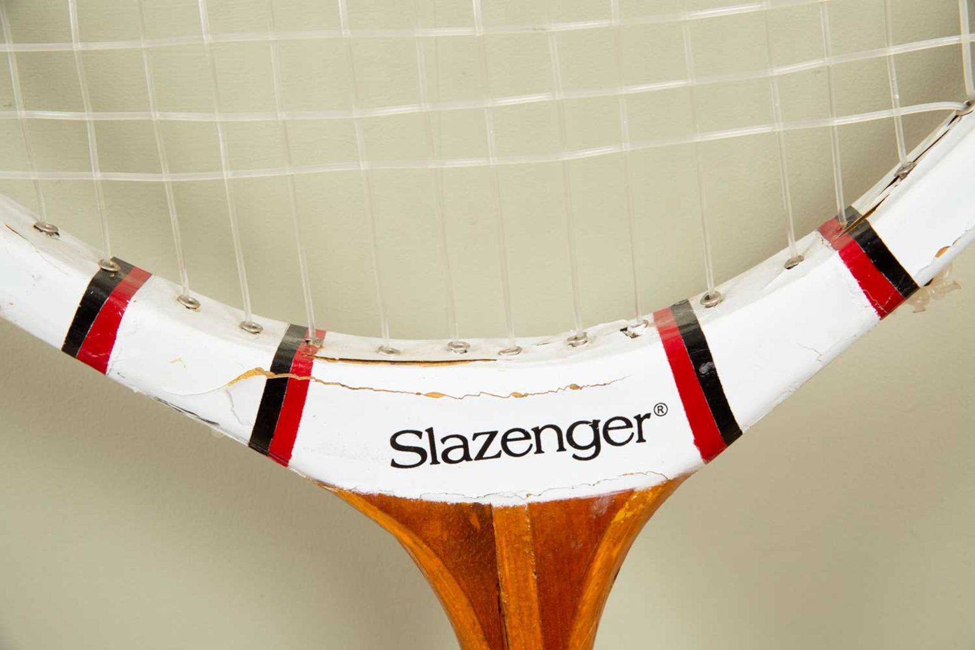 A pair of oversized shop display Slazenger badminton rackets, each 180cm high; together with a - Image 2 of 2