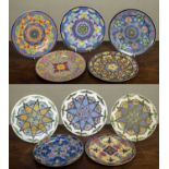 Ten Royal Doulton Series Ware plates, Persian and other patterns to include D3087, D2088, D1901,