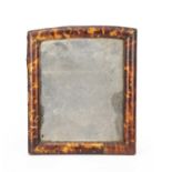 A late 18th / early 19th century tortoise shell veneered wall mirror 22cm x 25cmMirror plate with