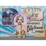 A film poster, Ken Russell's 'The Boy Friend' starring Twiggy, 79cm x 104.5cmThe frame with very