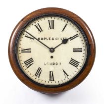 A early 20th century dial clock with fusee movement, by Maple & Co Limited of London, the dial