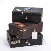 A black leather dispatch box, Pilgrim Trust The Rt. Hon. Stanley Baldwin, maufactured by John Peck