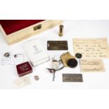 A group of objects belonging to the late former Prime Minister Stanley Baldwin to include a small