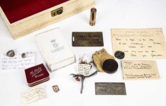 A group of objects belonging to the late former Prime Minister Stanley Baldwin to include a small