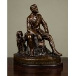 Bronze group 'The First Spring Snipe', by Carl Theodor Wegener (1862-1935), signed and dated 1918(?)