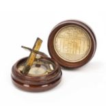 An early 19th century universal cross dial by Samuel Porter, the turned mahogany case with screw