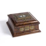 A 19th century Coromandel Jewellery box by Leuchars Piccadilly, having gilt mounts pietra dura
