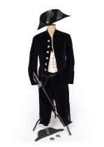 A court dress uniform as worn by The Rt. Hon. Stanley Baldwin, to include a sword, two bicornes a