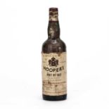 A bottle of Hoopers port of 1937, bottled in 1972.lanle with some minor damage to the edges stains